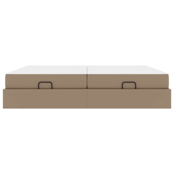 Cadru de pat cu saltea cu saltea 2 pcs Cafeniu PVC WALTI