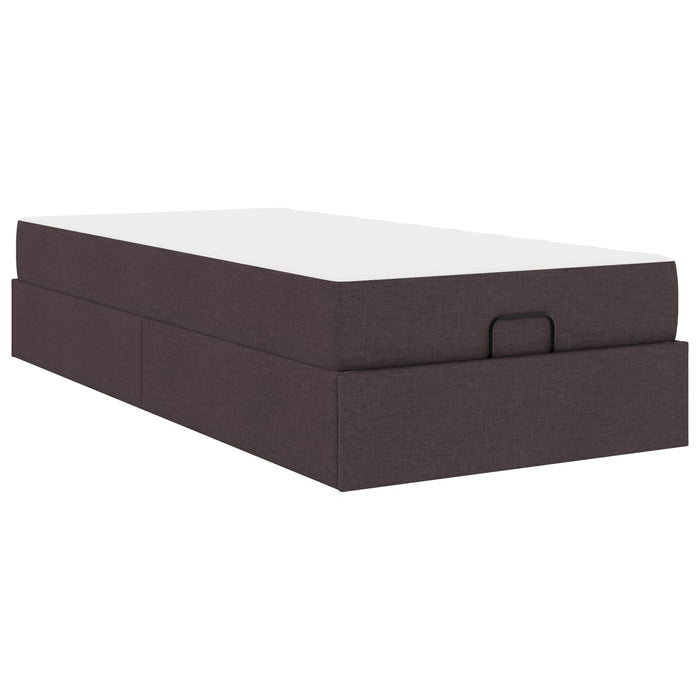Cadru de pat cu saltea cu saltea 2 pcs Cafeniu țesătură - WALTI WALTI