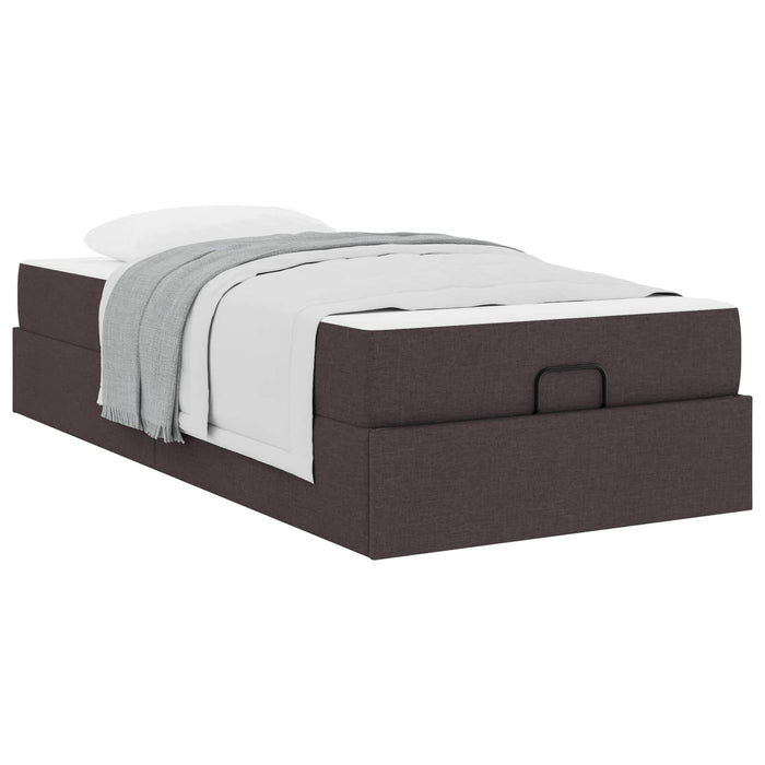 Cadru de pat cu saltea cu saltea 2 pcs Cafeniu țesătură - WALTI WALTI