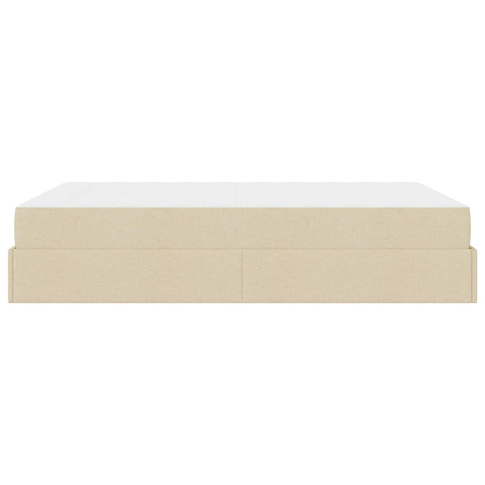 Cadru de pat cu saltea cu saltea 2 pcs Crem țesătură - WALTI WALTI