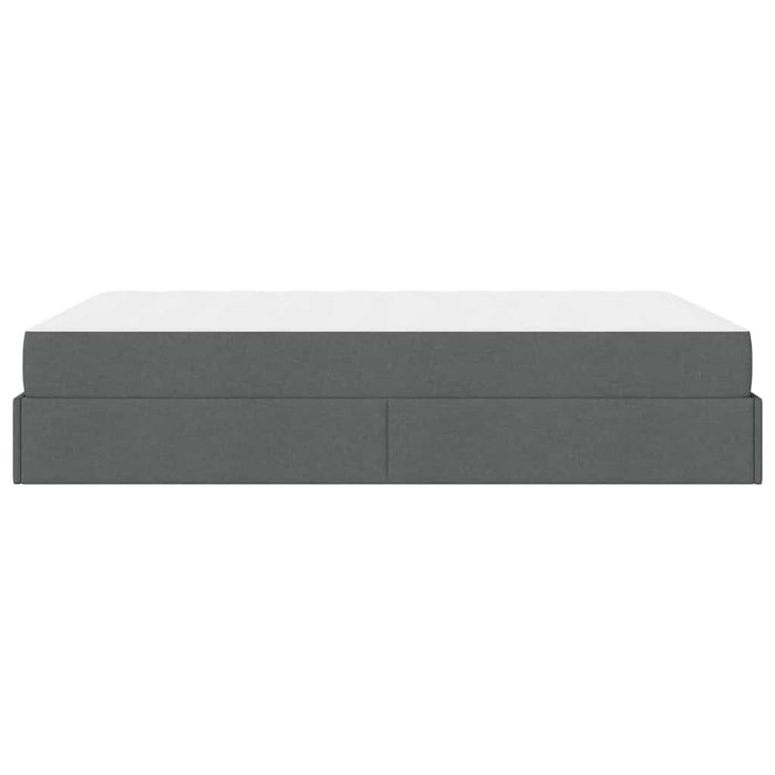 Cadru de pat cu depozitare Gri închis 160 x 200 cm țesătură - WALTI WALTI