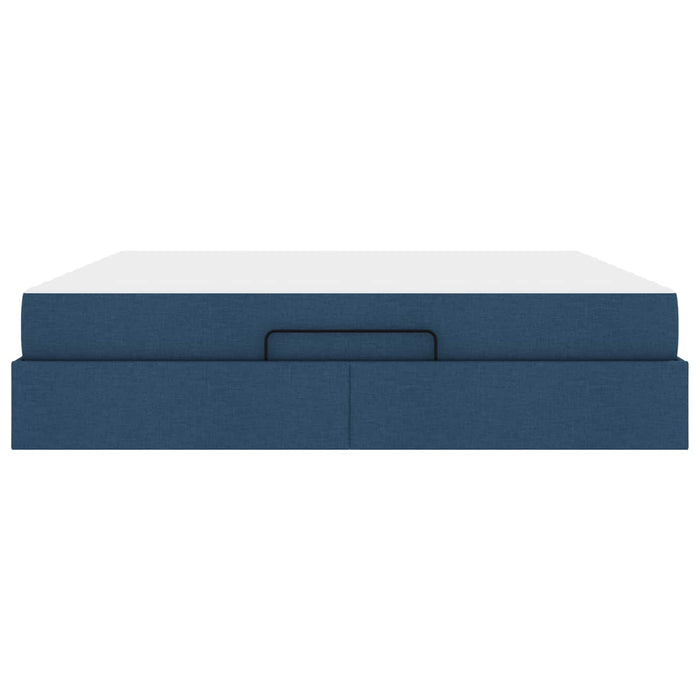 Cadru de pat cu saltea cu saltea 2 pcs albastru țesătură - WALTI WALTI