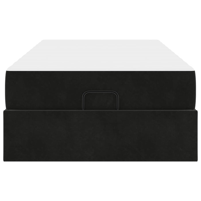 Cadru de pat cu saltea 2 pcs Negru Catifea - WALTI WALTI