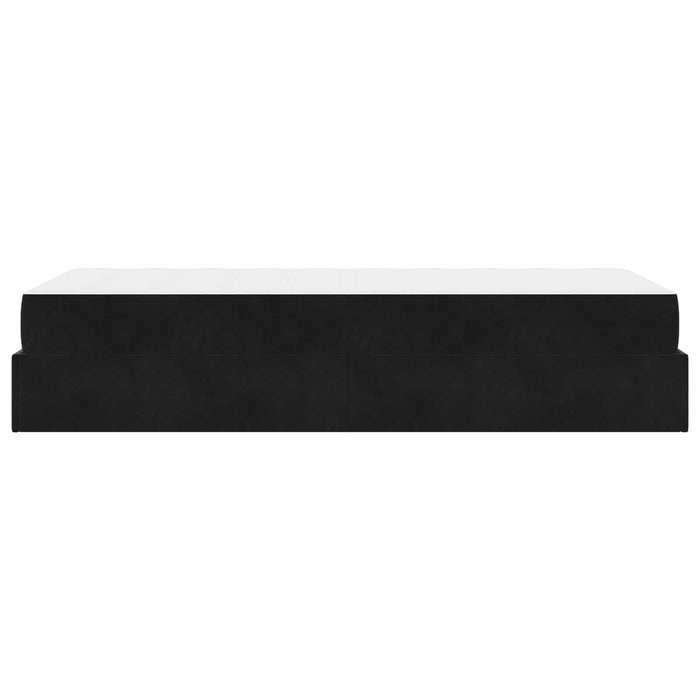 Cadru de pat cu saltea 2 pcs Negru Catifea - WALTI WALTI