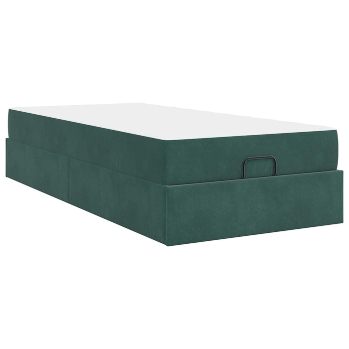 Cadru de pat cu saltea 2 pcs Verde Catifea - WALTI WALTI