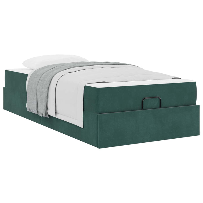Cadru de pat cu saltea 2 pcs Verde Catifea - WALTI WALTI