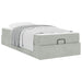 Cadru de pat cu saltea 2 pcs Gri deschis Catifea - WALTI WALTI