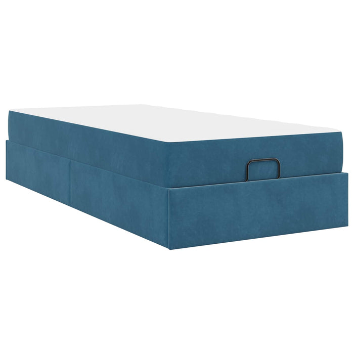 Cadru de pat cu saltea 2 pcs albastru Catifea - WALTI WALTI