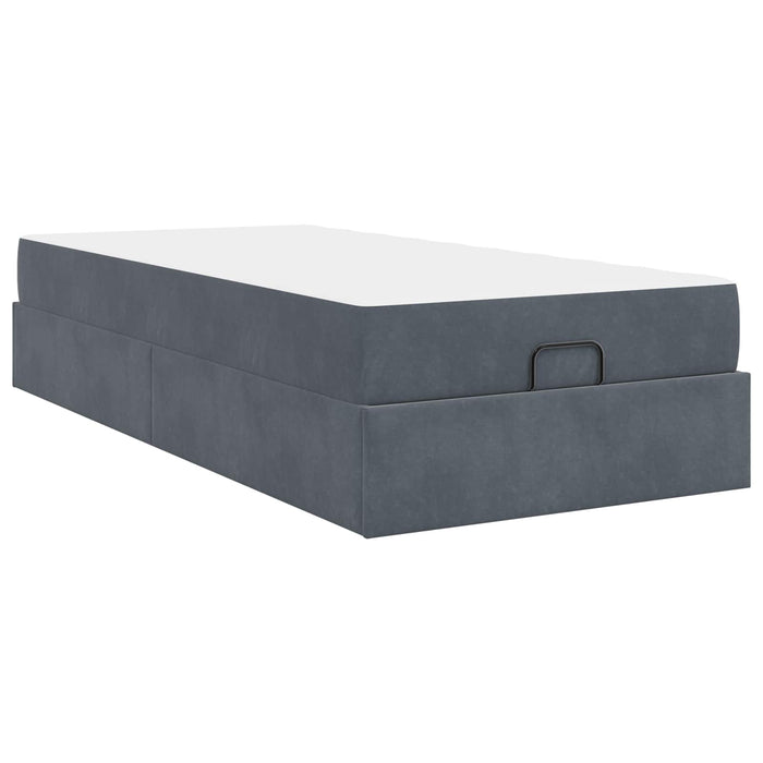 Cadru de pat cu saltea 2 pcs Gri Scurt Catifea - WALTI WALTI