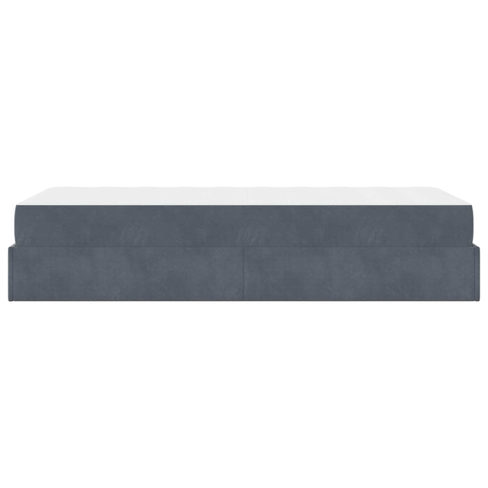 Cadru de pat cu saltea 2 pcs Gri Scurt Catifea - WALTI WALTI