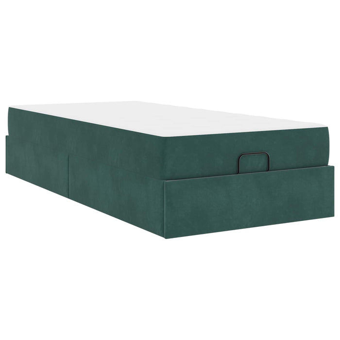 Cadru de pat cu saltea 2 pcs Verde Catifea - WALTI WALTI