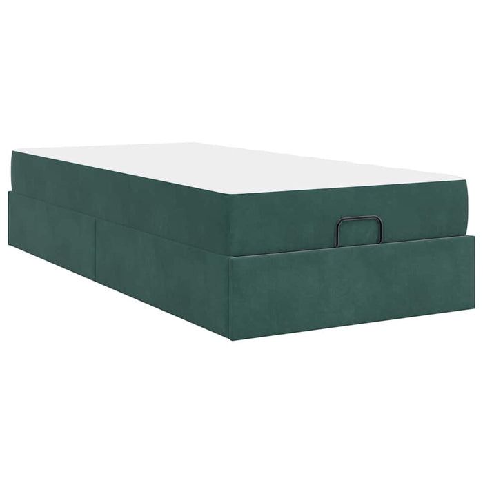 Cadru de pat cu saltea 2 pcs Verde Catifea - WALTI WALTI