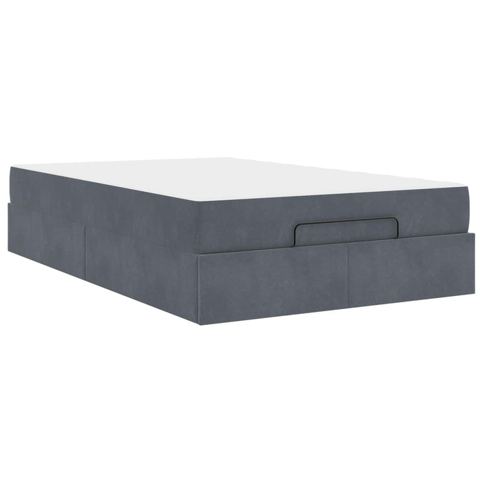Cadru de pat cu saltea 2 pcs Gri Scurt Catifea - WALTI WALTI