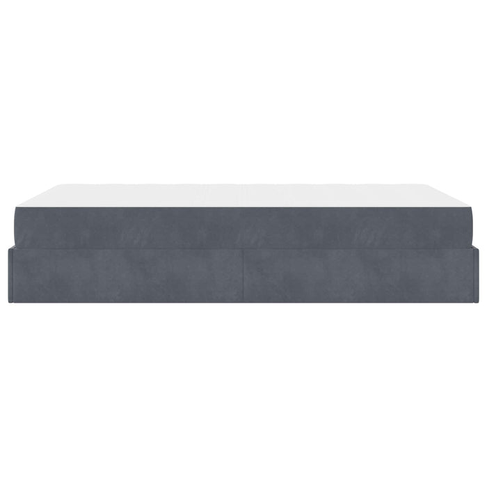 Cadru de pat cu saltea 2 pcs Gri Scurt Catifea - WALTI WALTI