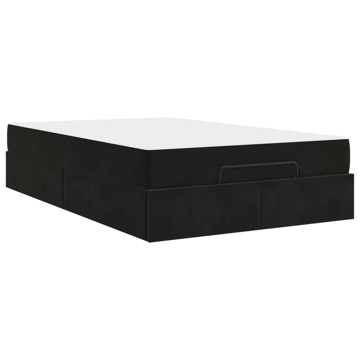 Cadru de pat cu saltea 2 pcs Negru Catifea - WALTI WALTI