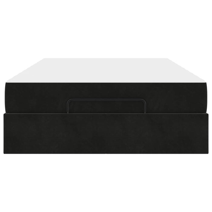 Cadru de pat cu saltea 2 pcs Negru Catifea - WALTI WALTI