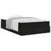 Cadru de pat cu saltea 2 pcs Negru Catifea - WALTI WALTI