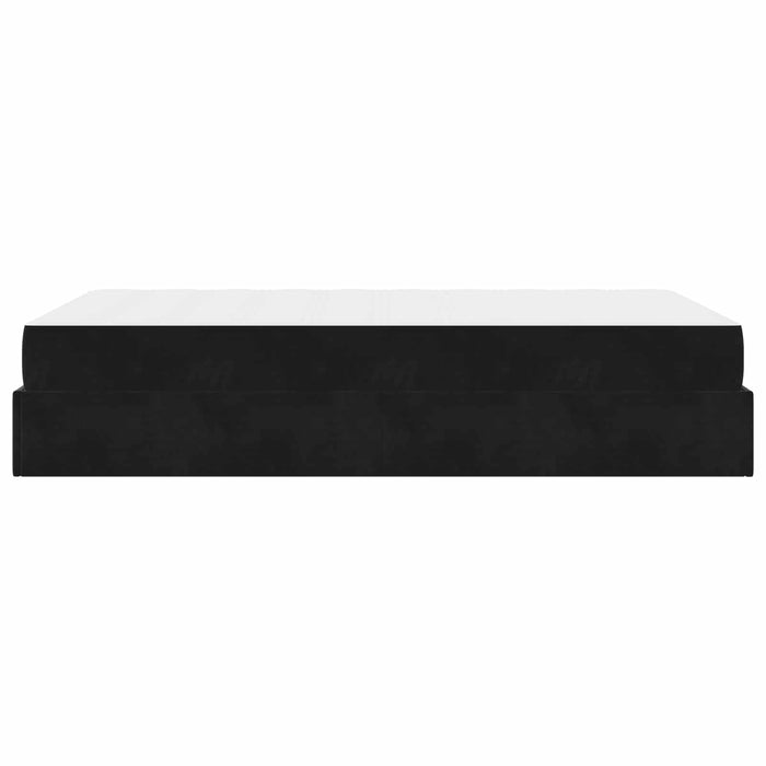 Cadru de pat cu saltea 2 pcs Negru Catifea - WALTI WALTI