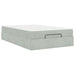 Cadru de pat cu saltea 2 pcs Gri deschis Catifea - WALTI WALTI