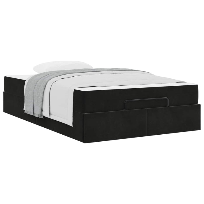 Cadru de pat cu saltea 2 pcs Negru Catifea - WALTI WALTI
