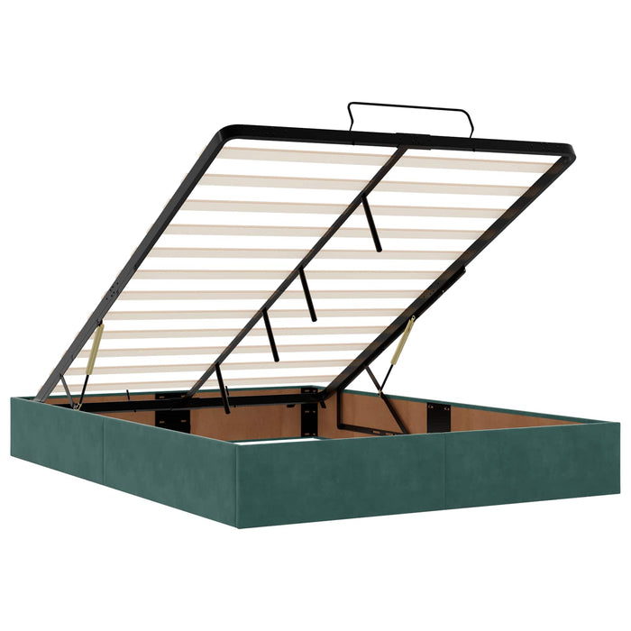 Cadru de pat cu saltea 2 pcs Verde Catifea - WALTI WALTI