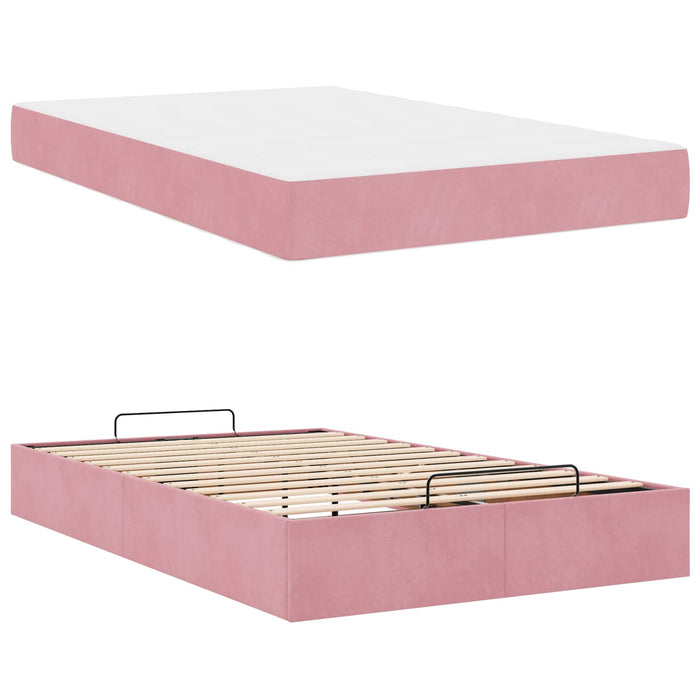 Cadru de pat cu saltea 2 pcs Roz Catifea - WALTI WALTI