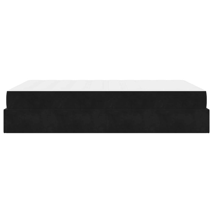 Cadru de pat cu saltea 2 pcs Negru Catifea - WALTI WALTI