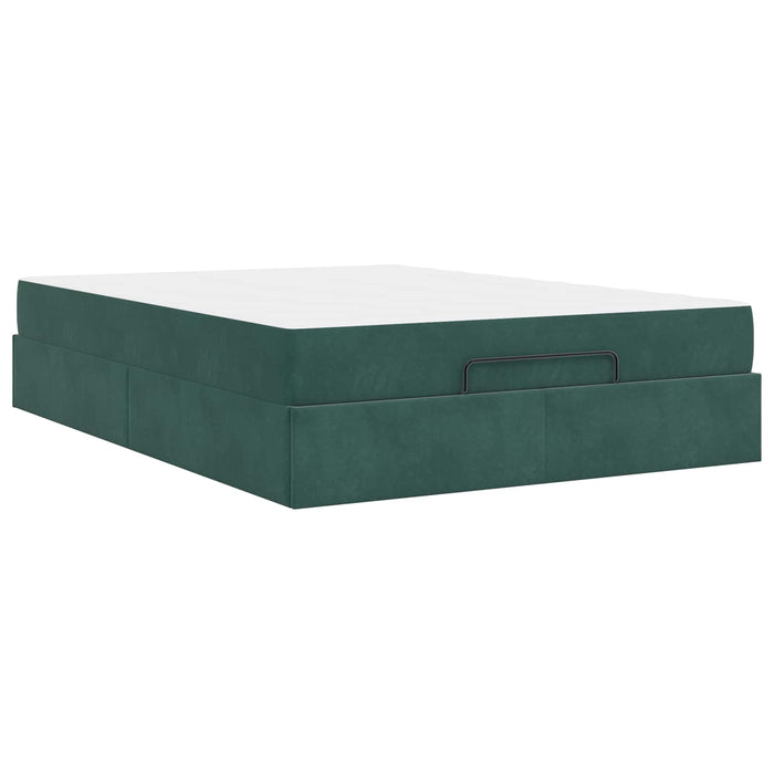 Cadru de pat cu saltea 2 pcs Verde Catifea - WALTI WALTI
