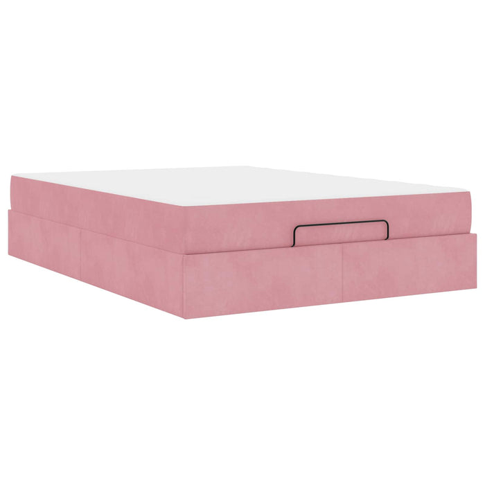 Cadru de pat cu saltea 2 pcs Roz Catifea - WALTI WALTI
