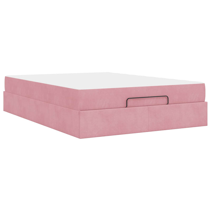 Cadru de pat cu saltea 2 pcs Roz Catifea - WALTI WALTI