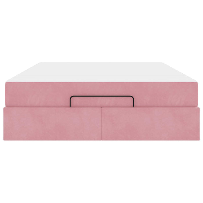 Cadru de pat cu saltea 2 pcs Roz Catifea - WALTI WALTI
