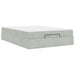 Cadru de pat cu saltea 2 pcs Gri deschis Catifea - WALTI WALTI