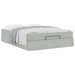 Cadru de pat cu saltea 2 pcs Gri deschis Catifea - WALTI WALTI