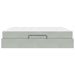 Cadru de pat cu saltea 2 pcs Gri deschis Catifea - WALTI WALTI