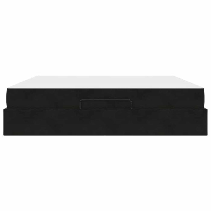 Cadru de pat cu saltea 2 pcs Negru Catifea - WALTI WALTI