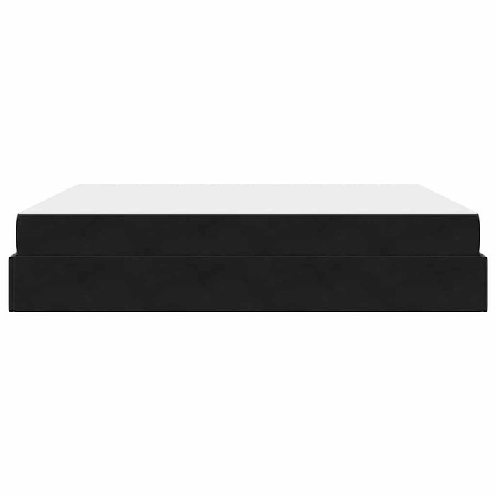 Cadru de pat cu saltea 2 pcs Negru Catifea - WALTI WALTI