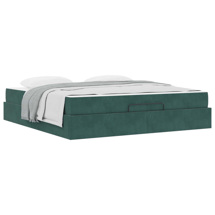 Cadru de pat cu saltea 2 pcs Verde Catifea - WALTI WALTI