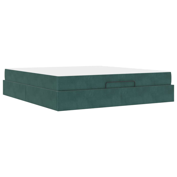 Cadru de pat cu saltea 2 pcs Verde Catifea - WALTI WALTI