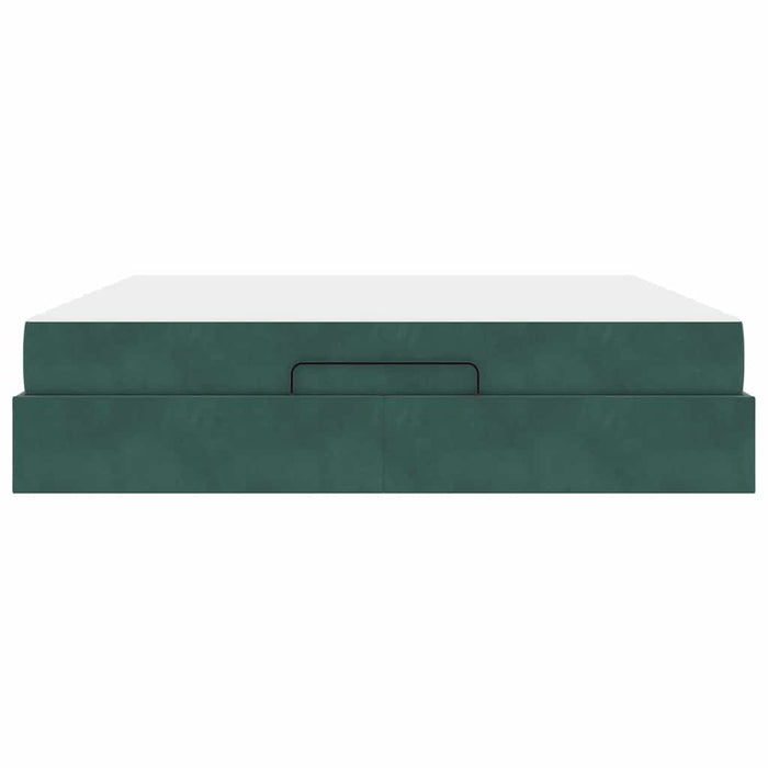Cadru de pat cu saltea 2 pcs Verde Catifea - WALTI WALTI