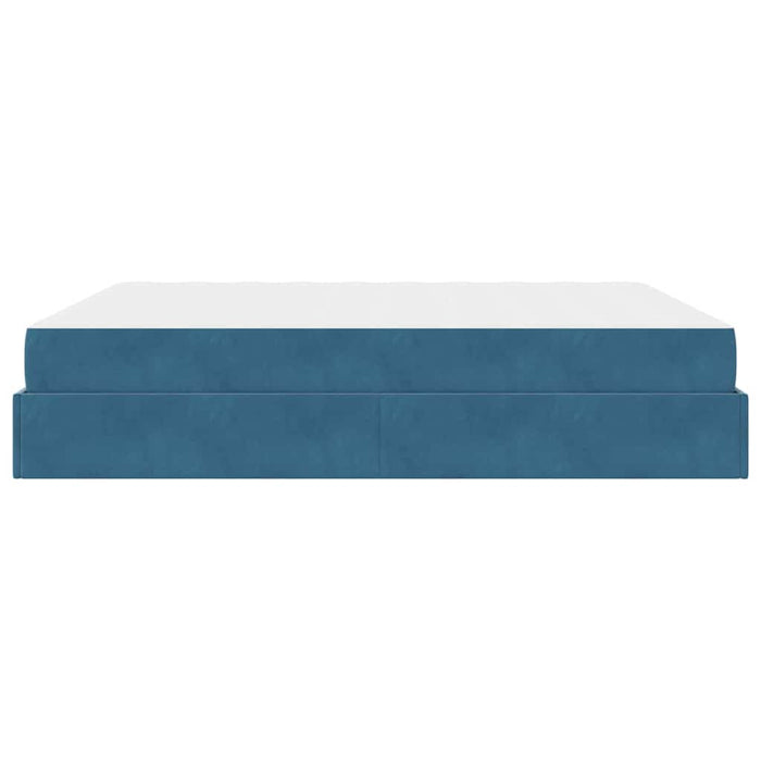 Cadru de pat cu saltea 2 pcs albastru Catifea - WALTI WALTI