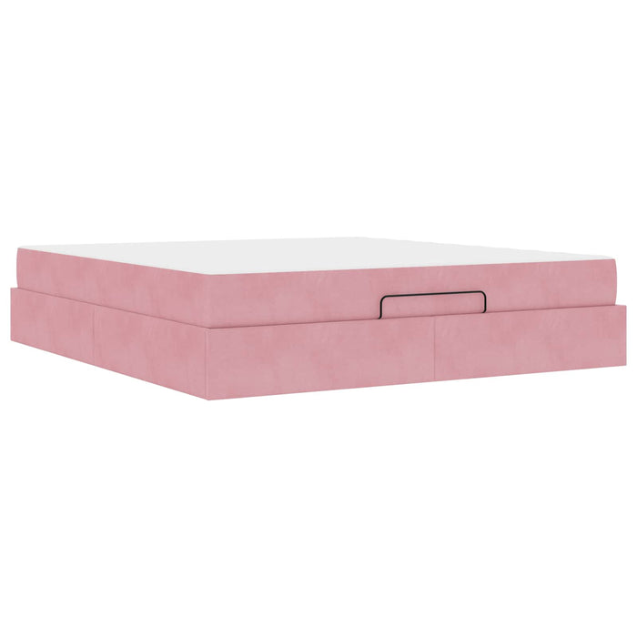 Cadru de pat cu saltea 2 pcs Roz Catifea - WALTI WALTI