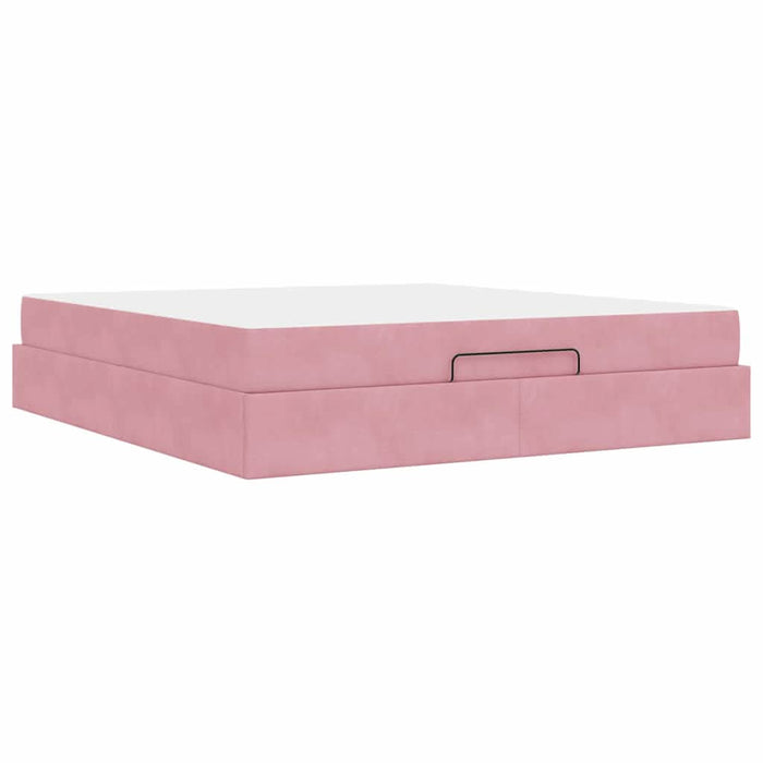 Cadru de pat cu saltea 2 pcs Roz Catifea - WALTI WALTI