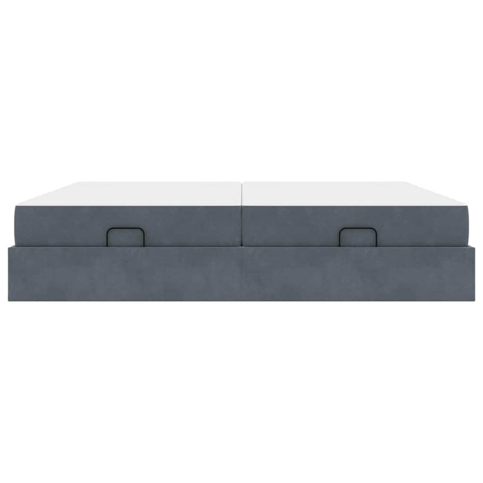 Cadru de pat Gri închis 200 x 200 cm Catifea - WALTI WALTI