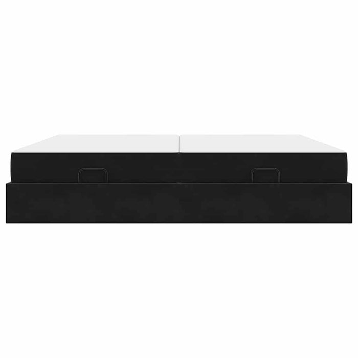 Cadru de pat cu saltea cu saltea 2 pcs Negru Catifea - WALTI WALTI