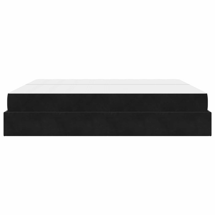Cadru de pat cu saltea cu saltea 2 pcs Negru Catifea - WALTI WALTI
