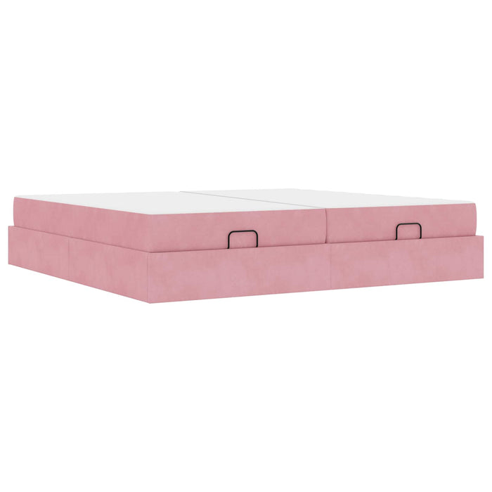 Cadru de pat cu saltea cu saltea 2 pcs Roz Catifea - WALTI WALTI
