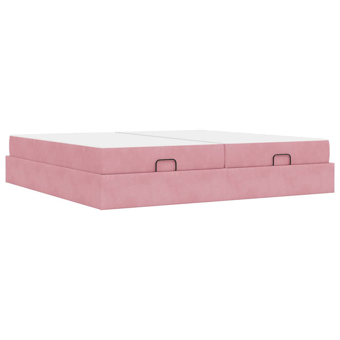 Cadru de pat cu saltea cu saltea 2 pcs Roz Catifea - WALTI WALTI