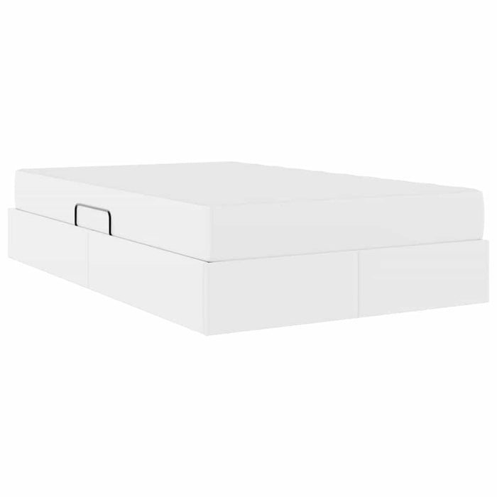 Pat cu saltea și spațiu de depozitare Alb 120 x 200 cm - WALTI WALTI