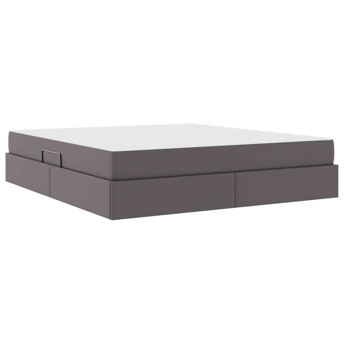 Pat cu saltea și spațiu de depozitare Gri 180 x 200 cm - WALTI WALTI