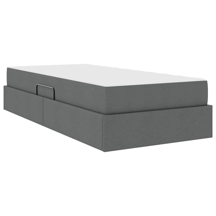 Pat cu saltea și spațiu de depozitare Gri închis 90 x 190 cm - WALTI WALTI